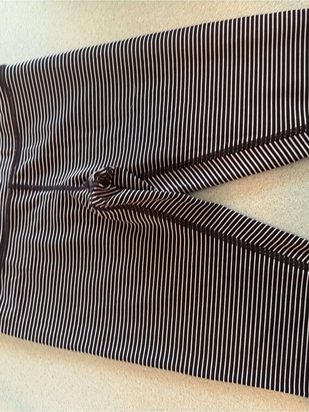 lululemon athletica Black and White Striped Leggings